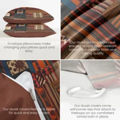 Ethnic Vintage Duvet Cover Full Size Bedding Set Bed Sets Quilt Cover Soft Lightweight Comforter Cover with 2 Pillowcases for Summer Spring