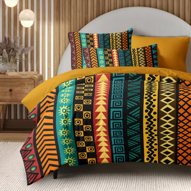 Ethnic Vintage Duvet Cover Full Size Bedding Set Bed Sets Quilt Cover Soft Lightweight Comforter Cover with 2 Pillowcases for Summer Spring