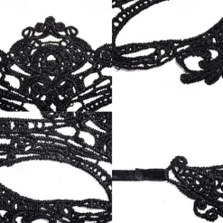 Europe And America Fashion Temperament Elegant Sexy Black Lace Face Mask For Women Girls Lover Date Party Jewelry Gift