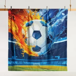 European Cup Football 3D Print 3-piece Duvet Set for Hotel Bedroom Hotel Football Fan Bedding Comfort Set 1 Duvet Cover 2 Pllowcases Queen Size Bed Set