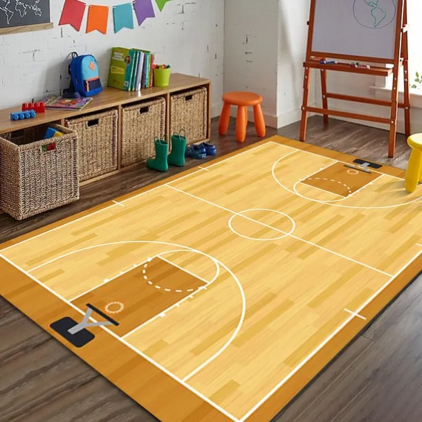 European Cup Football Field Carpet, Living Room Rug, Bedroom Bedside Carpet, Indoor Sports Field Carpet, Green Field Carpet