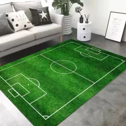 European Cup Football Field Carpet, Living Room Rug, Bedroom Bedside Carpet, Indoor Sports Field Carpet, Green Field Carpet