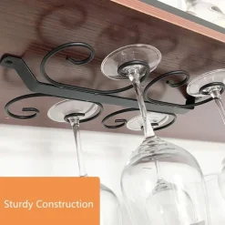 European-style Wine Glass Holder Wine Cabinet Tall Glass Holder Creative Upside Down Hanging Glass Holder Hanging Glass Holder Household Wine Glass Holder