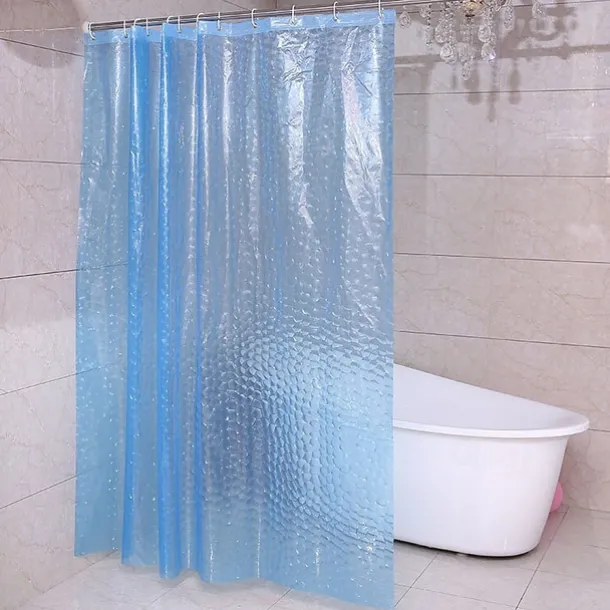 EVA Clear Shower Curtain Liner, Water Repellent Shower Curtain for Bathroom Shower Stall, Water Cube, 72x72 Inches