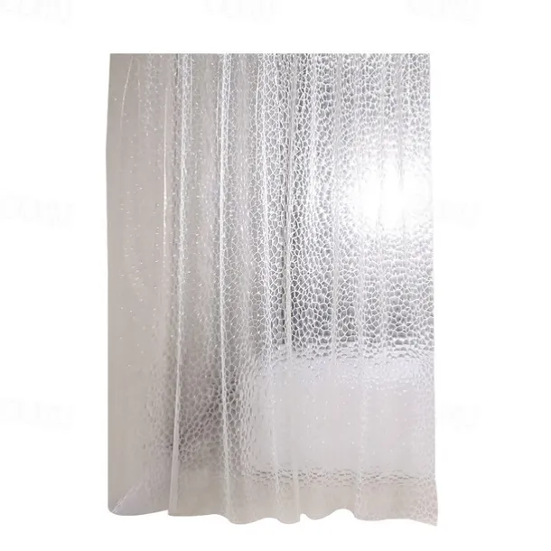 EVA Clear Shower Curtain Liner, Water Repellent Shower Curtain for Bathroom Shower Stall, Water Cube, 72x72 Inches