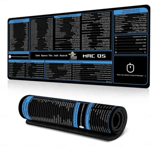 Excel Cheat Sheet Desk Mat, XL Mouse Pad with Shortcuts, 31.5"x11.8" or 35.4"x15.7", Desk Protector, Non-Slip, Waterproof, Office Work & Gaming, Productivity Gift for Professionals & Students