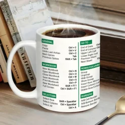Excel Coffee Mug, Funny Gifts for Women Men Freak In The Sheets Mug Gifts for Boss CPA Friend Coworkers Accountant White Ceramic Office Mug 11.8 oz