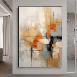 Extra Large abstract painting hand painted Beige white red textured painting Colors abstract wall art painting handmade modern abstract canvaslarge acrylic canvas art painting