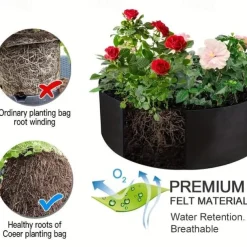 Extra Large Fabric Raised Planting Bed Round Flower Pot Planter Bag Garden Bed Bag Herb Flower Vegetable Plant