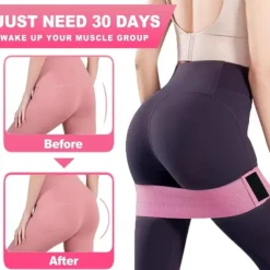 Fabric Resistance Bands for Working Out, 6Pack Non-Slip Exercise Bands for Women and Men, Fabric Booty Bands for Home, Fitness, Pilates, Stretching