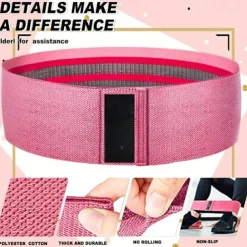 Fabric Resistance Bands for Working Out, 6Pack Non-Slip Exercise Bands for Women and Men, Fabric Booty Bands for Home, Fitness, Pilates, Stretching