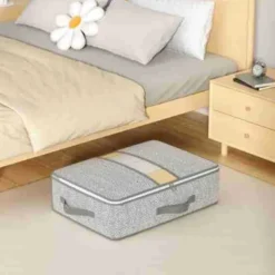 Fabric Storage Box with Clear Window – Quilt, Clothing, and Miscellaneous Organizer Bag