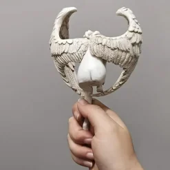 Fairy Statue,Sorrow Angel Statue Crafts, Pure White Love Angle With Wings Sculpture Ornaments, For Home Decor Bedroom Office Garden Tabletop