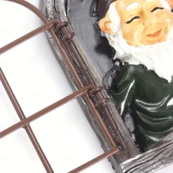 Fairy Tale Playful Goblin Garden Resin Decoration Statue Decoration, Garden Weatherproof Garden Statue, Tree Window Resin Garden Statuette Garden Decoration