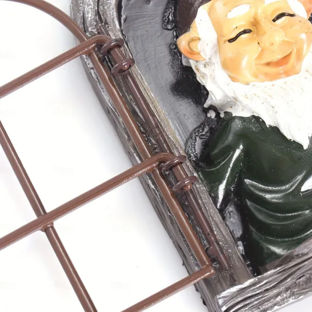 Fairy Tale Playful Goblin Garden Resin Decoration Statue Decoration, Garden Weatherproof Garden Statue, Tree Window Resin Garden Statuette Garden Decoration