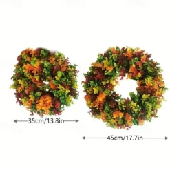 Fall Eucalyptus Farmhouse Wreath,Artificial Door Wreath, Front Door Decoration, Autumn Decoration Wreath, Autumn Decoration, Wall Wreath, Artificial Plants