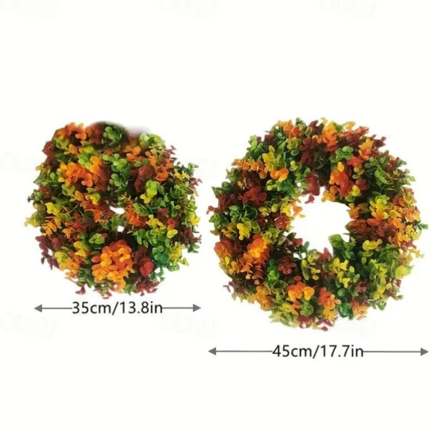 Fall Eucalyptus Farmhouse Wreath,Artificial Door Wreath, Front Door Decoration, Autumn Decoration Wreath, Autumn Decoration, Wall Wreath, Artificial Plants