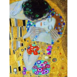 Famous Gustav Klimt Wall Art Canvas The Kiss Adele Bloch Bauer Prints and Posters Pictures Decorative Fabric Painting For Living Room Pictures No Frame