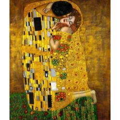 Famous Gustav Klimt Wall Art Canvas The Kiss Adele Bloch Bauer Prints and Posters Pictures Decorative Fabric Painting For Living Room Pictures No Frame