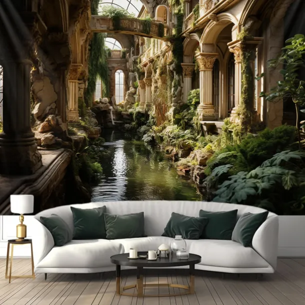 Fantasy Broken Castles Hanging Tapestry Wall Art Large Tapestry Mural Decor Photograph Backdrop Blanket Curtain Home Bedroom Living Room Decoration