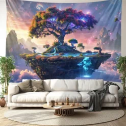 Fantasy Tree of Life Hanging Tapestry Wall Art Large Tapestry Mural Decor Photograph Backdrop Blanket Curtain Home Bedroom Living Room Decoration