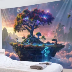 Fantasy Tree of Life Hanging Tapestry Wall Art Large Tapestry Mural Decor Photograph Backdrop Blanket Curtain Home Bedroom Living Room Decoration