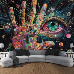 Fantasy Trippy Eye Graffiti Hanging Tapestry Wall Art Large Tapestry Mural Decor Photograph Backdrop Blanket Curtain Home Bedroom Living Room Decoration