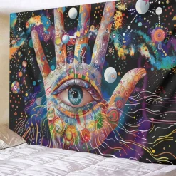 Fantasy Trippy Eye Graffiti Hanging Tapestry Wall Art Large Tapestry Mural Decor Photograph Backdrop Blanket Curtain Home Bedroom Living Room Decoration