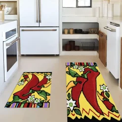 Farmhouse Chicken Area Rug Kitchen Mat Non-Slip Oil Proof Floor Mat Livingroom Rug Indoor Outdoor Mat Bedroom Decor Bathroom Mat Entrance Rug Door Mat