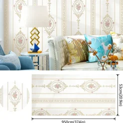 Farmhouse Style Wallpaper Non-woven Wallpaper Adhesive Required Wall Mural,Cabinet Furniture Countertop Paper Roll Wallpaper,20.8