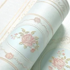 Farmhouse Style Wallpaper Non-woven Wallpaper Adhesive Required Wall Mural,Cabinet Furniture Countertop Paper Roll Wallpaper,20.8