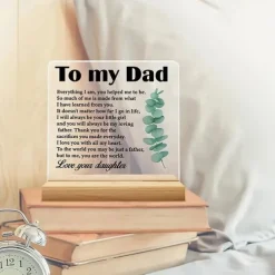 Father's Day Gift Daughter Son Best Gifts For Dad Gifts For Dad Birthday Father's Day Gifts For Dad Meaningful Acrylic Desk Sign Decor For Dad