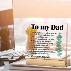 Father's Day Gift Daughter Son Best Gifts For Dad Gifts For Dad Birthday Father's Day Gifts For Dad Meaningful Acrylic Desk Sign Decor For Dad