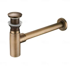 Faucet Accessory Superior Quality - Contemporary Copper Pop-up Water Drain Without Overflow Chrome