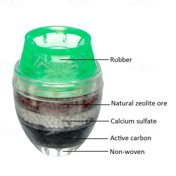 Faucet Filter Tap Water Filter Purifier Kitchen Anti-Splash Activated Carbon 5-Layer Water Filter