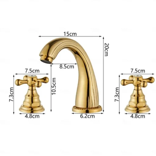 Faucet Oil Rubbed Bronze Widespread Bathroom Sink Faucet Basin Tap Mixer Supply Hose Cross Handle 2 Handles 3 Holes