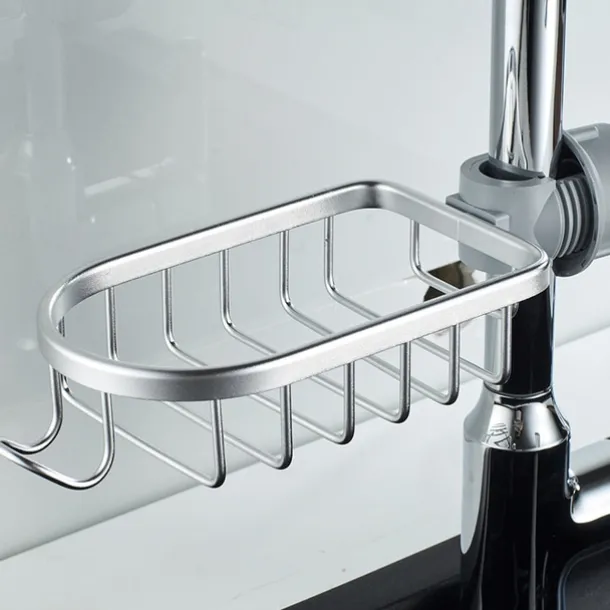 Faucet Storage Rack,Sink Organizer for Soap Sponge Brush Scrubber Sink Caddy Organizer Suitable for Most of Kitchen Faucets and Bathroom Faucets