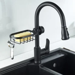 Faucet Storage Rack,Sink Organizer for Soap Sponge Brush Scrubber Sink Caddy Organizer Suitable for Most of Kitchen Faucets and Bathroom Faucets