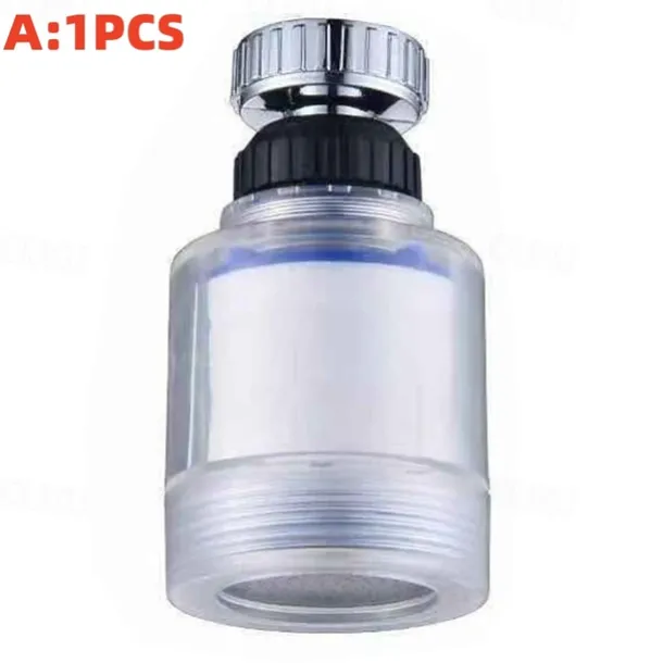 Faucet Water Filter for Bathroom Kitchen Sink, ABS Purifier Sprayer Shower Head Filter for Face Skin Wash, 5pcs Filter Element PP Cotton, Hard Water Filtration Remove Chlorine Fluoride Heavy Metals