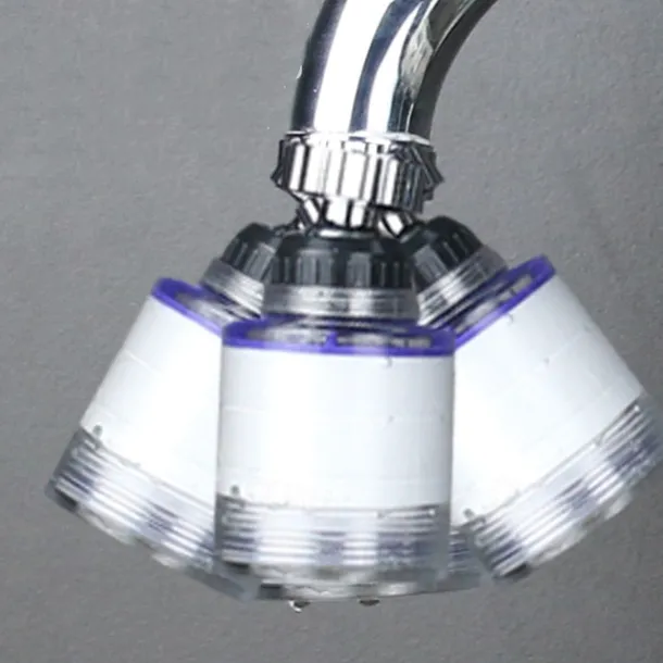 Faucet Water Filter for Bathroom Kitchen Sink, ABS Purifier Sprayer Shower Head Filter for Face Skin Wash, 5pcs Filter Element PP Cotton, Hard Water Filtration Remove Chlorine Fluoride Heavy Metals