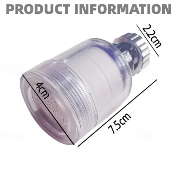 Faucet Water Filter for Bathroom Kitchen Sink, ABS Purifier Sprayer Shower Head Filter for Face Skin Wash, 5pcs Filter Element PP Cotton, Hard Water Filtration Remove Chlorine Fluoride Heavy Metals