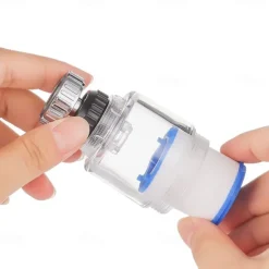 Faucet Water Filter for Bathroom Kitchen Sink, ABS Purifier Sprayer Shower Head Filter for Face Skin Wash, 5pcs Filter Element PP Cotton, Hard Water Filtration Remove Chlorine Fluoride Heavy Metals