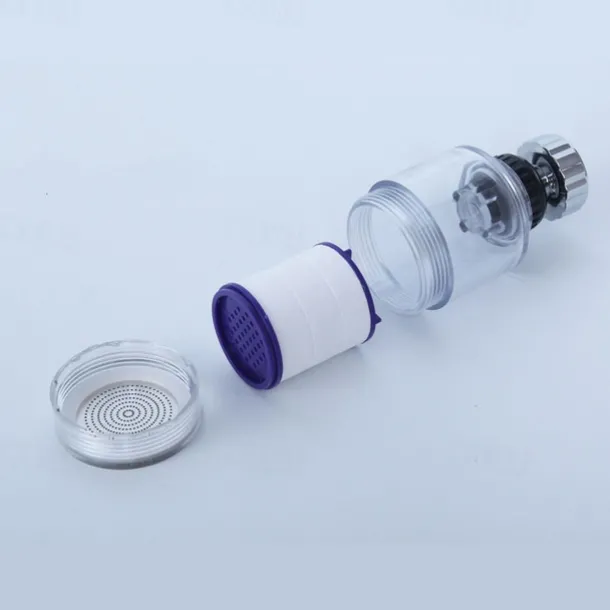 Faucet Water Filter for Bathroom Kitchen Sink, ABS Purifier Sprayer Shower Head Filter for Face Skin Wash, 5pcs Filter Element PP Cotton, Hard Water Filtration Remove Chlorine Fluoride Heavy Metals