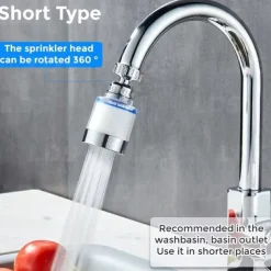 Faucet Water Filter for Bathroom Kitchen Sink Skin Face Wash, Faucet Filter Replacement Shower Head For Hard Water, Filtration Remove Chlorine Fluoride Heavy Metals