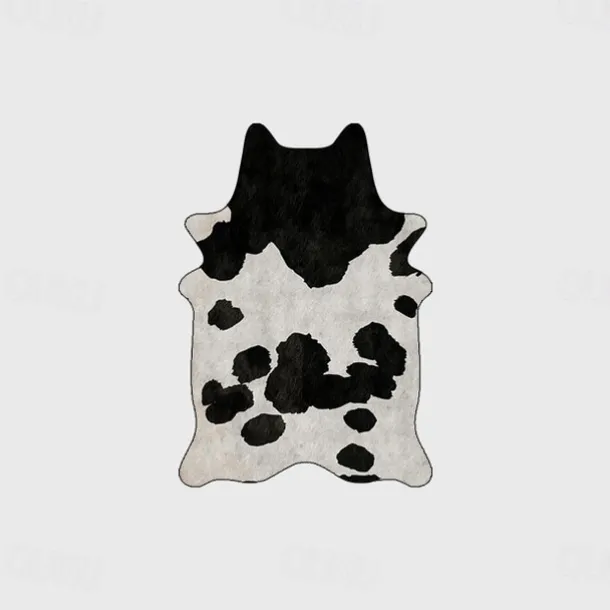 Faux Animal Leather Irregular Doormat Kitchen Mat Floor Mat Non-Slip Area Rug Oil Proof Rug Indoor Outdoor Mat Bedroom Decor Bathroom Mat Entrance Rug