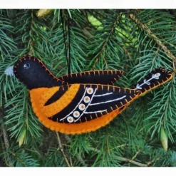 Felt Bird Ornament, 3D Simulation Bird Memorial Handcrafts Ornaments Handmade Plush Tree Wall Decorations Red Bird Gifts Hanging Ornaments