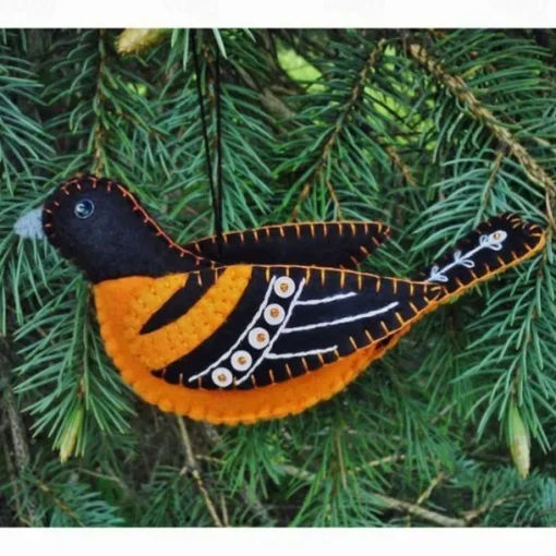 Felt Bird Ornament, 3D Simulation Bird Memorial Handcrafts Ornaments Handmade Plush Tree Wall Decorations Red Bird Gifts Hanging Ornaments