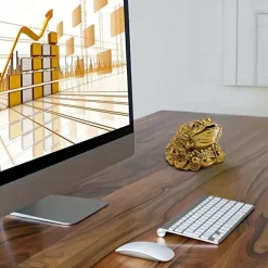 Feng Shui Money Frog Statue - Attracts Wealth, Brings Good Luck, Fortune, and Prosperity - Ideal Decor for Home, Office, New Year, Housewarming, and Business Gifts