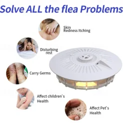 Flea Traps for Inside Your Home, Flea Light Trap for Indoor Flea Infestation, Flea Lamp Catcher Killer For Insect Bedbug Moth Mosquito Fly Ant Cockroach