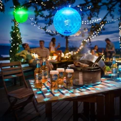 Floating Pool Lights Solar Pool Lights with RGB Color Changing Waterproof Pool Lights that Float for Swimming Pool at Night Hangable LED Disco Glow Ball Lights for Pond Garden Backyard